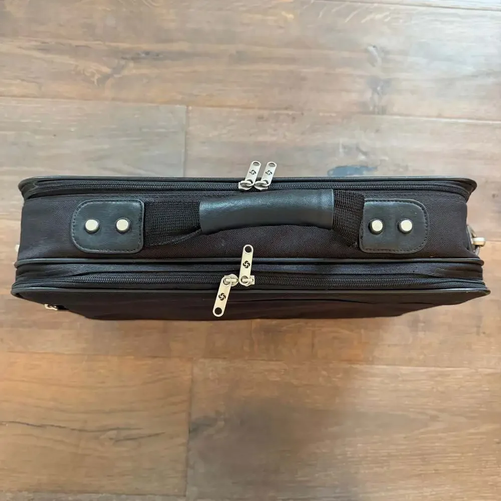 Samsonite Black Nylon Laptop Briefcase Business Travel Messenger Bag
